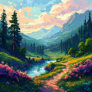 A Tranquil River’s Journey Through Nature’s Canvas 7