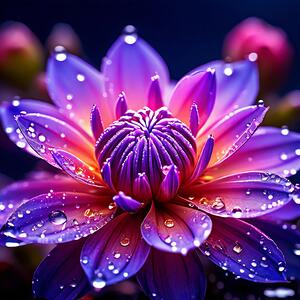 A Close-Up of a Radiant Purple Flower Blooming in the Soft Glow of Morning Light 14