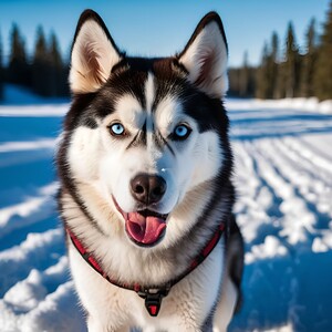 A Canine Journey through the Snow-Covered Forest 3