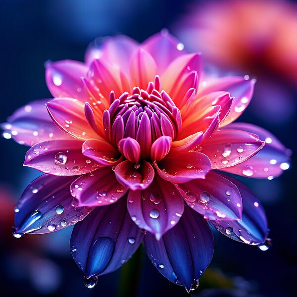 A Close-Up of a Radiant Purple Flower Blooming in the Soft Glow of Morning Light 8 by JoeJoe