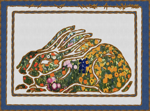2 Rabbits Embroidery 