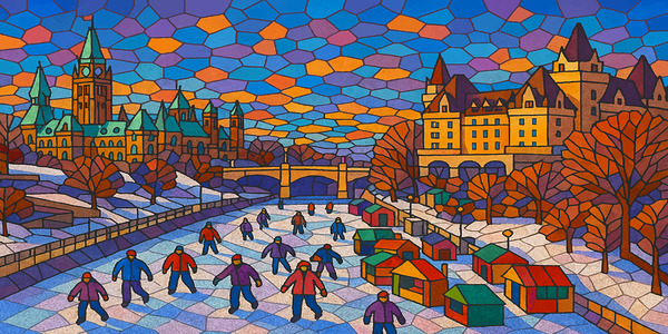 Ottawa   Rideau Canal   2 by Maple Mosaic Designs