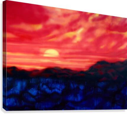 Fire Sunset Canvas Print