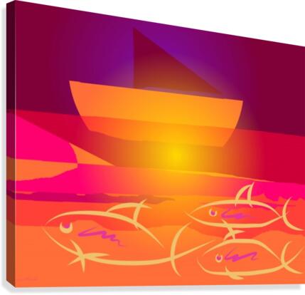 transparent sunset Canvas Print