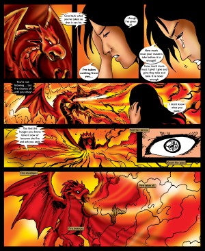 Fire Envelops Devours and Takes All 2 of 2 Original Art from A Daughter of Kings the Ruin Mist Graphic Novel Limited Edition Celebrating The Tragic Love Story from the Books by Robert Stanek