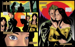 We May Be Miles Apart but I Will Always Be With You 2x1 Complete Original Art from A Daughter of Kings the Ruin Mist Graphic Novel Limited Edition Celebrating The Tragic Love Story from the Books