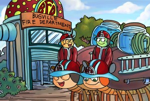 At the Fire Department - Places in Bugville Collection 2 of 4