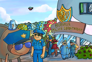 At the Police Department - Places in Bugville Collection 3 of 4