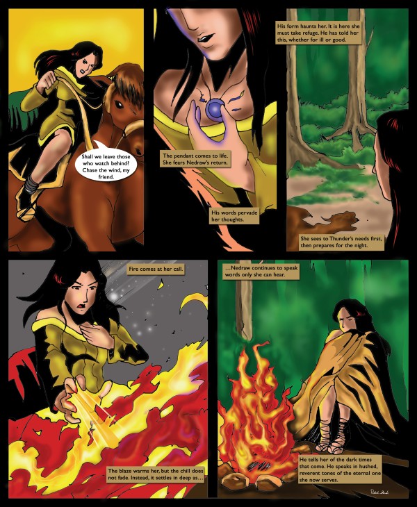 He Tells Her of the Dark Times That Come 2 of 2 Original Art from A Daughter of Kings the Ruin Mist Graphic Novel Limited Edition Celebrating The Tragic Love Story from the Books by Robert Stanek Print
