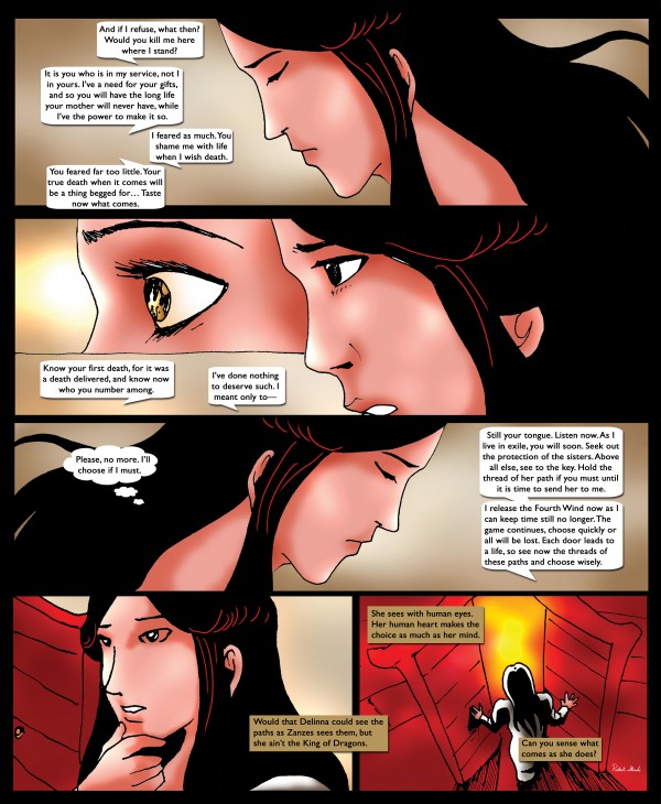 Her Human Heart Makes the Choice 2 of 2 Original Art from A Daughter of Kings the Ruin Mist Graphic Novel Limited Edition Celebrating The Tragic Love Story from the Books by Robert Stanek  Print