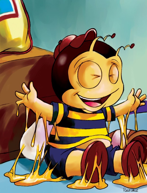 Sticky Mess - Too Much Honey Buster Bee  Print