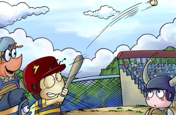 Play Ball - Home Run Swing - Bugville Critters Print