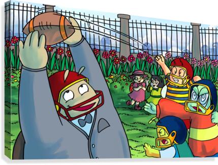 Football With Friends - Bugville Critters Canvas Print