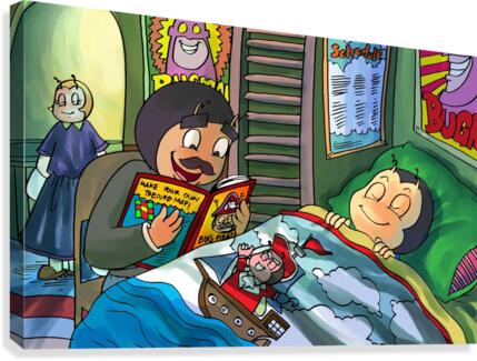 Bedtime stories - Bugville Critters Canvas Print