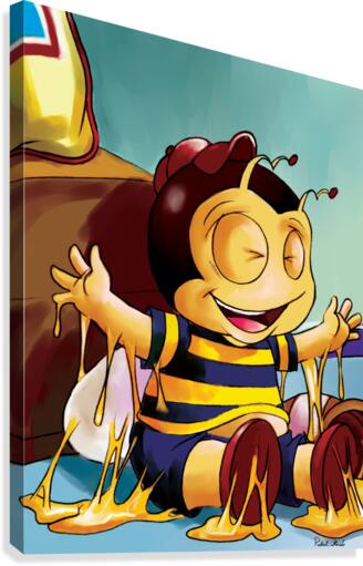 Sticky Mess - Too Much Honey Buster Bee  Canvas Print