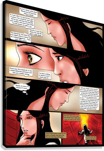 Her Human Heart Makes the Choice 2 of 2 Original Art from A Daughter of Kings the Ruin Mist Graphic Novel Limited Edition Celebrating The Tragic Love Story from the Books by Robert Stanek  Canvas Print