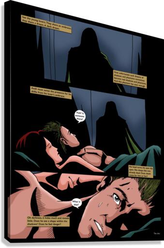 Death Ive Been Waiting for You 1 of 2 Original Art from A Daughter of Kings the Ruin Mist Graphic Novel Limited Edition Celebrating The Tragic Love Story from the Books by Robert Stanek Canvas Print