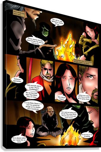 Serve Now or All Will Be Undone 1 of 2 Original Art from A Daughter of Kings the Ruin Mist Graphic Novel Limited Edition Celebrating The Tragic Love Story from the Books by Robert Stanek Canvas Print