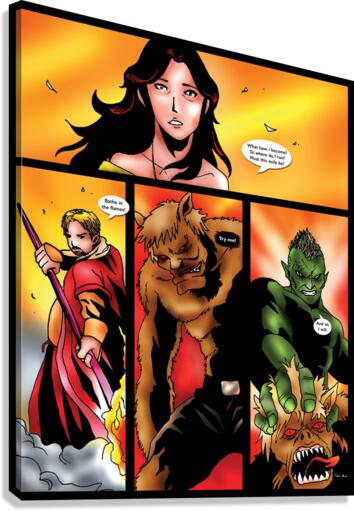 Notice Instead the Magical Field that Envelops the Queen 2 of 2 Original Art from A Daughter of Kings the Ruin Mist Graphic Novel Limited Edition Celebrating The Tragic Love Story from the Books Canvas Print