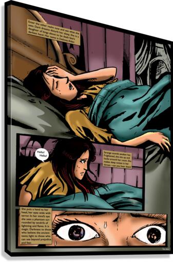 The Watcher Returns 1 of 2 Original Art from A Daughter of Kings the Ruin Mist Graphic Novel Limited Edition Celebrating The Tragic Love Story from the Books by Robert Stanek  Canvas Print