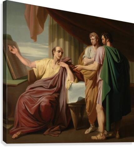 Caesar Reading Canvas Print