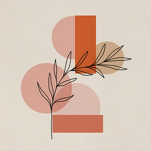 Minimalist Botanical Art - Modern Abstract Design