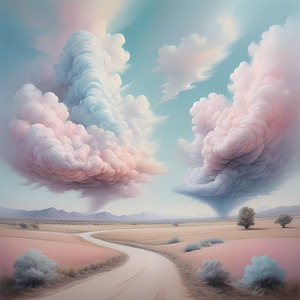Serene Cloudscape - Dreamy Landscape Art