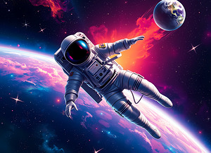 Futuristic Astronaut Puzzle – Stunning Space Adventure Jigsaw