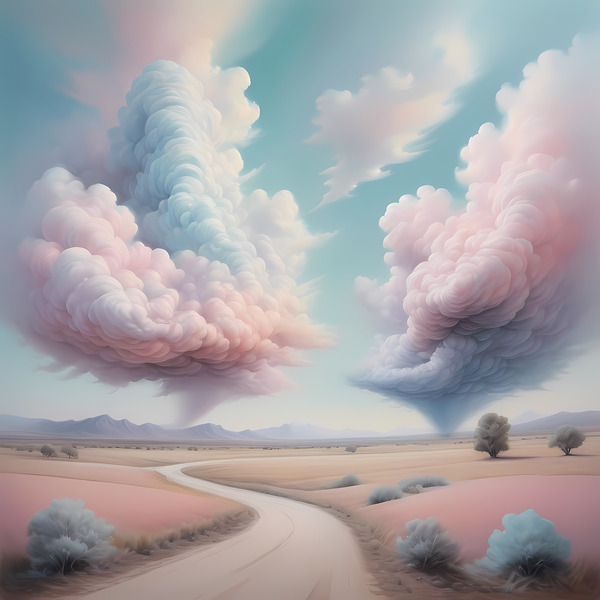 Serene Cloudscape - Dreamy Landscape Art Print