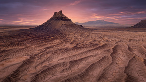 Sunset at Factory Butte | Utah Desert Scenery Wall Art