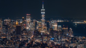 New York City Nightscape | Illuminated Manhattan from Above