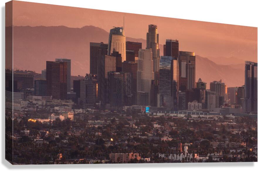 DTLA Los Angeles Skyline at Sunrise Canvas Print
