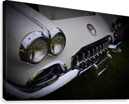White Corvette Canvas Print
