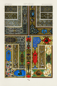 16th Century pattern. 1888 edition Lornement Polychrome by Albert Racine 1825–1893.