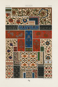 Indian pattern. 1888 edition Lornement Polychrome by Albert Racine 1825–1893.