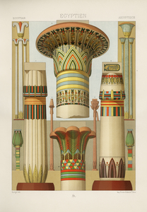Egyptian pattern. 1888 edition Lornement Polychrome by Albert Racine 1825–1893.