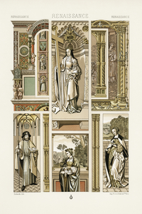 Renaissance pattern. 1888 edition Lornement Polychrome by Albert Racine 1825–1893.