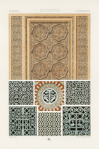 Byzantine pattern. 1888 edition Lornement Polychrome by Albert Racine 1825–1893.