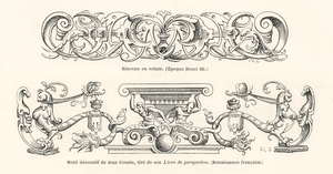Renaissance ornamental designs. 1888 edition Lornement Polychrome by Albert Racine 1825–1893.