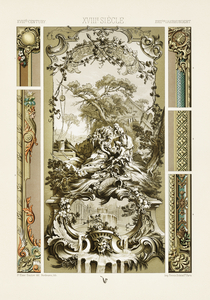 18th Century pattern. 1888 edition Lornement Polychrome by Albert Racine 1825–1893.