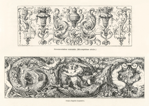 17th-century ornamental designs. 1888 edition Lornement Polychrome by Albert Racine 1825–1893.