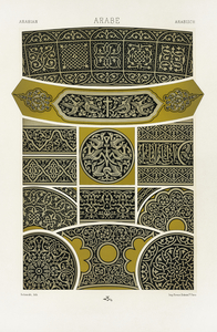Arabian pattern. 1888 edition Lornement Polychrome by Albert Racine 1825–1893.