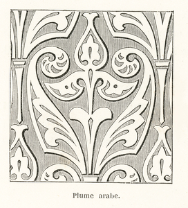 Arabic feather design. 1888 edition Lornement Polychrome by Albert Racine 1825–1893.