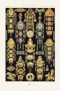 17th and 18th Century pattern Lornement Polychrome 1888 by Albert Racinet 1825–1893. 1888 edition. 