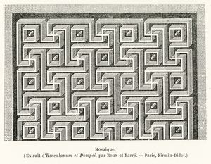 Mosaic pattern. 1888 edition Lornement Polychrome by Albert Racine 1825–1893.