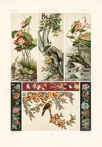 Chinese pattern. 1888 edition Lornement Polychrome by Albert Racine 1825–1893.