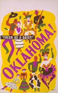 Oklahoma 1940s Artcraft Lithograph Poster 1905–1970
