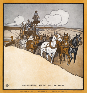 Harvesting Wheat in the West 1903  by Edward Penfield