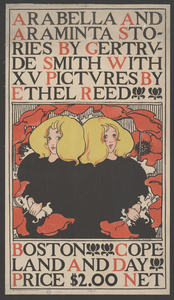 Twin blonde girls 1895 print by Ethel Reed.