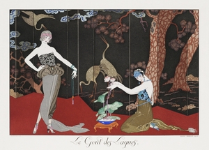 Le Gout des Laques 1920 fashion illustration  by George Barbier.